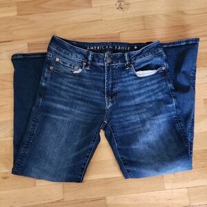 American Eagle Outfitters Men's Dark Blue Slim Jeans